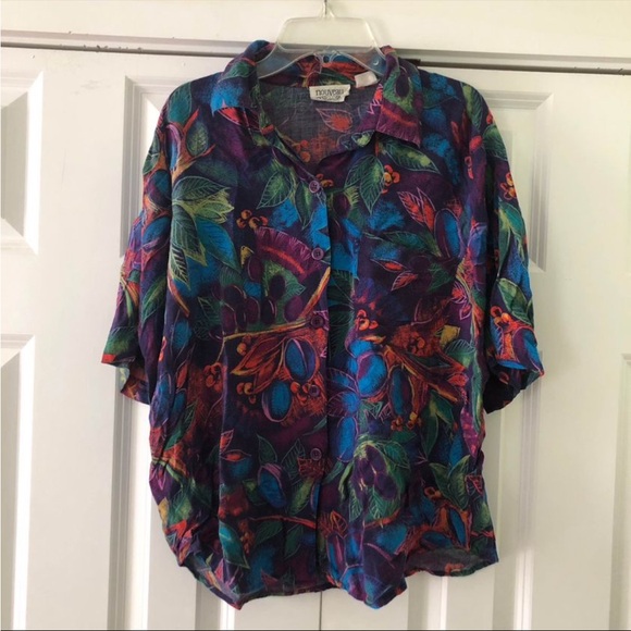 Nouveau Riche Multicolor Floral Blouse - Picture 1 of 3